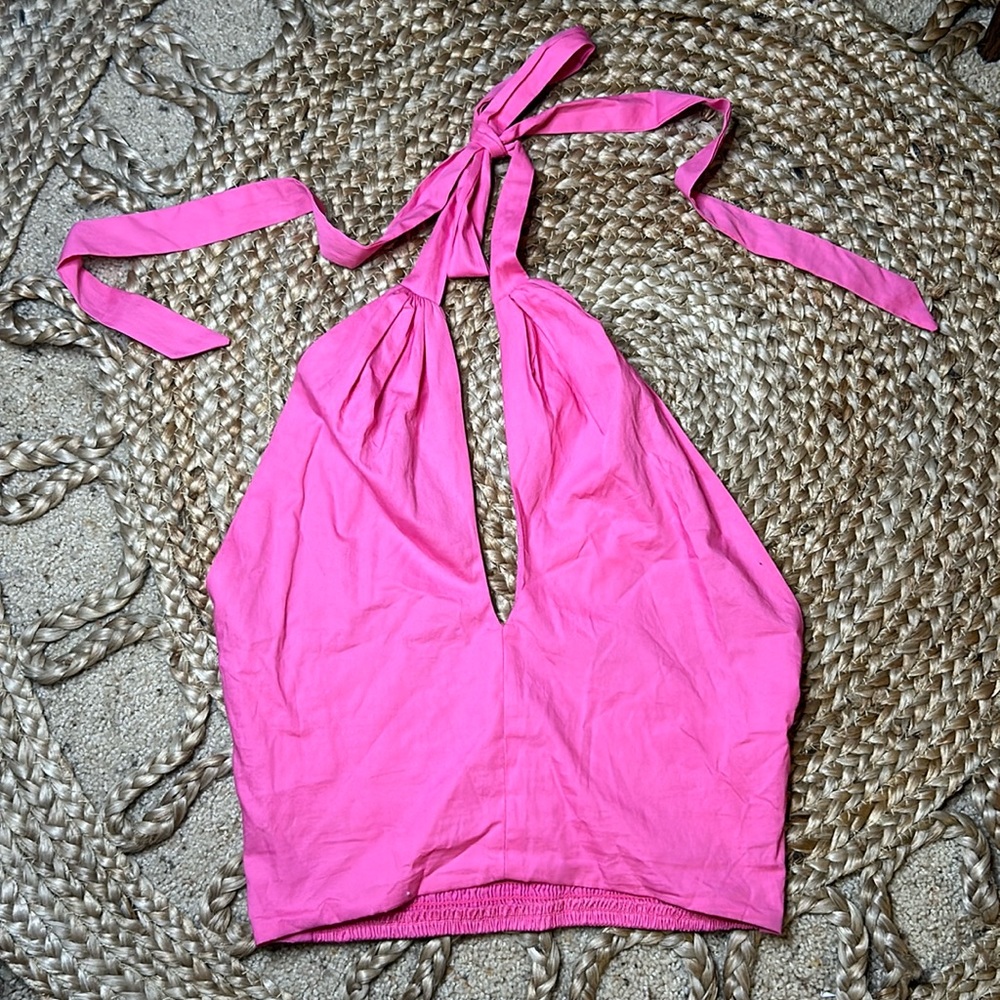 New O.P.T Pink Halter Top size Small